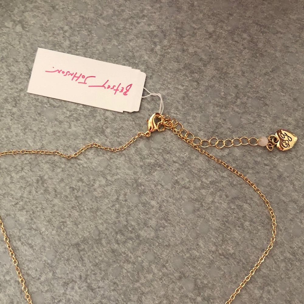 Betsey Johnson Best in Class Yellow Enamel Heart Shaped Pencil Necklace NWT - Picture 5 of 11
